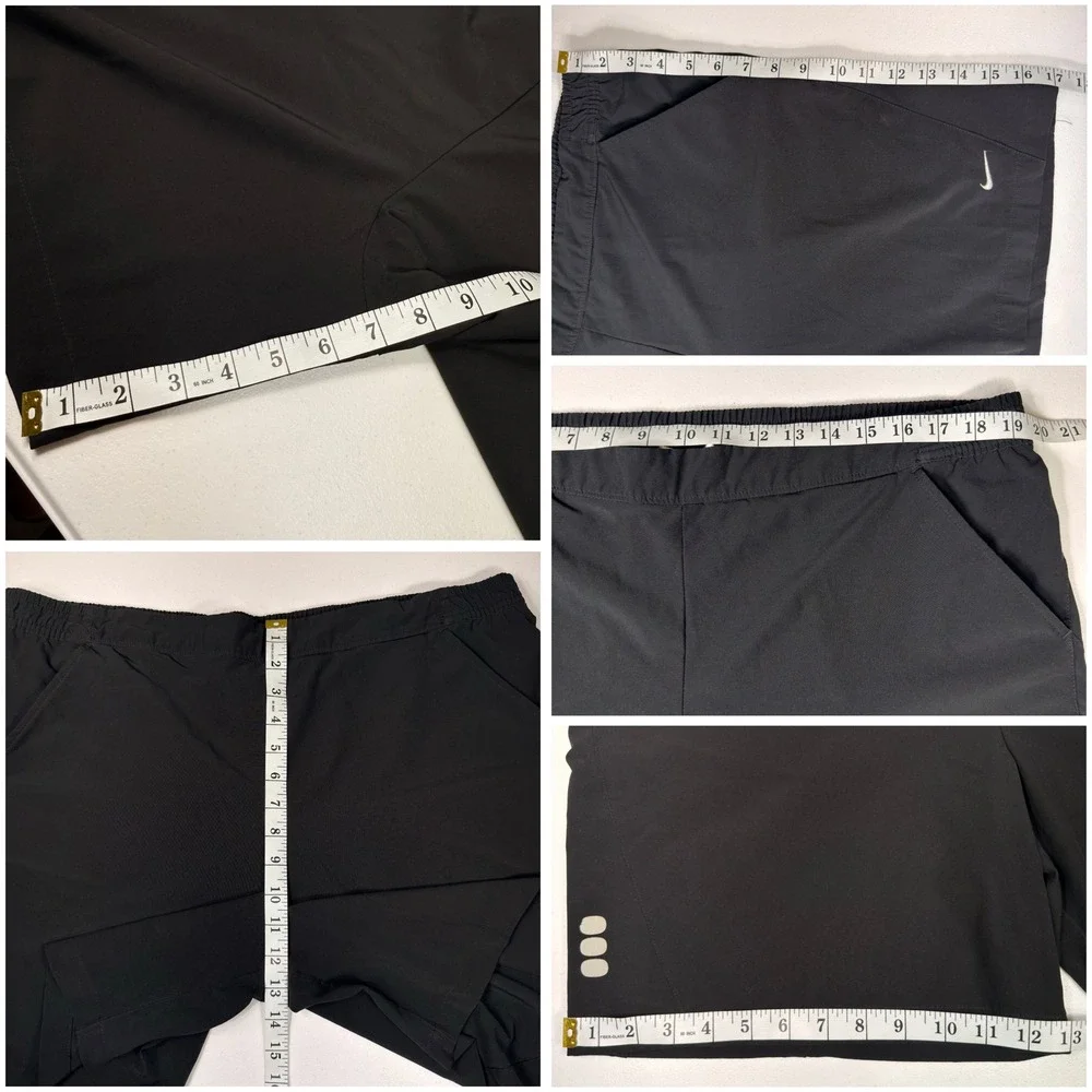 Nike FIT DRY Black Athletic Training Shorts Mens Large L 12-14 Running Gym